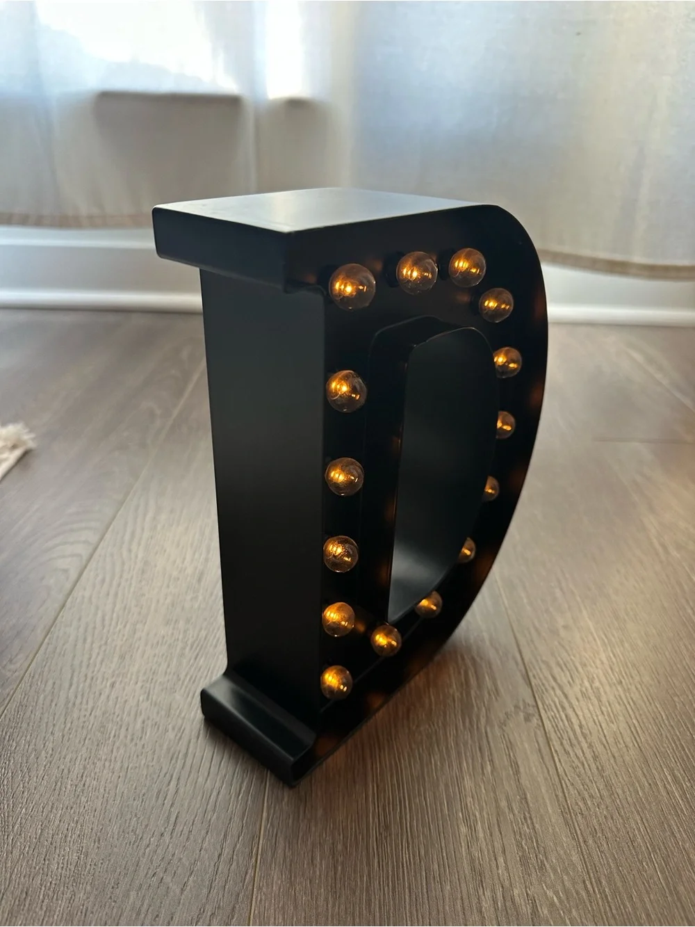Threshold Black Marquee Letter D Light